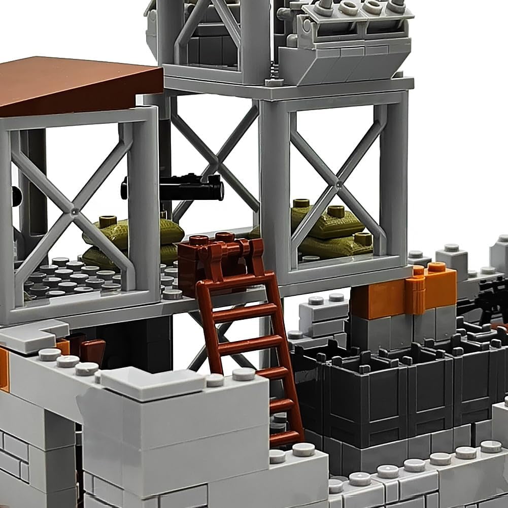 NWJ Army Base Building Brick Set – Tactical Playset with Guard Tower & Accessories, Compatible with Major Brands, Fun Building Toy for Kids & Collectors (Ages 8+)