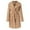 a-Khaki12149, variant on VNKIDY Women's Coat Autumn Winter Solid Color Plush Coat With Belted Waist Long Sleeve Button Front Collared Sleek Elegant Style Coat For Casual Daily Streetwear Activities Cozy Outerwear