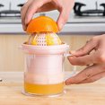 thumbnail image 3 of Manual Hand Squeezer Lime Squeezer with Measuring Cup and Strainer Juicer Space Saving and Easy To Use Dishwasher Portable Fruit Squezer for Home Kitchen Room, 3 of 7