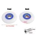 thumbnail image 4 of MYG pour Rouleaux de Porte de Douche de Rechange Diamètre de Roue 26 mm Coureurs Réglables Roues en Nylon Vis en Acier Inoxydable pour Enceintes Cabines Lot de 4, 4 of 8
