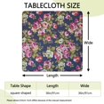 thumbnail image 2 of Square Tablecloth with Elastic Edges 36 * 36 Inch Pioneer Waterproof Navy Floral Print Table Cover Washable Indoor and Outdoor for Party Kitchen Dinner Banquet Patio Picnic, 2 of 6