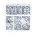 thumbnail image 3 of Country Leaves Curtain Valance for Windows/Living Room/Kitchen/Bathroom/Café, Short Rod Pocket Tier Curtain Window Treatment Panel Blue Spring Pastoral Botanical Leaf Topper Curtain 42''x18'', 3 of 6