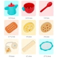 thumbnail image 1 of Juego de té de la tarde de madera azul, casa de juegos, cocina, casa de juegos de madera, cocina, juguete de madera, juego de simulación, juego de fiesta de té, grado profesional, 1 of 8