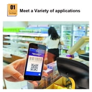 Wireless Barcode Scanner Bluetooth Code Reader 1D/2D QR Bar Code Scanner Support Mobile Phone I Handheld Reader POS Inventory ,Easy to Operate