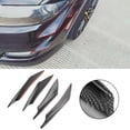 thumbnail image 2 of 4pcs Universal Front Bumper Fins Spoiler Canards Carbon Fiber Appearance, 2 of 5