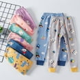 thumbnail image 2 of Pantalones cálidos elásticos para niños, a prueba de viento, de invierno, transpirables, para el hogar, amigables con la piel, gruesos, ropa Prendas para la parte inferior del cuerpo Rosa claro 100cm Qarigey AP013569-06, 2 of 6