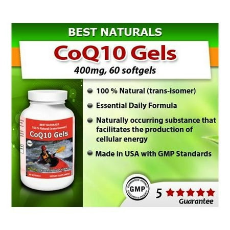 Best Naturals CoQ10 400 mg 60 Capsules (Best Coq10 Supplement On The Market)