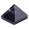 thumbnail image 2 of Figuras piramidales de amatista y fluorita de cristal morado natural, artículos de decoración para el hogar, 2 of 15