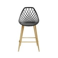 thumbnail image 4 of Kurv™ Indoor and Outdoor Counter Chair - Black Seat with Natural Finish Legs - Set of 2, 4 of 7