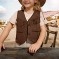 thumbnail image 2 of Lovzfmll Toddler Girls Suede Vest, Western Fringe Cropped Design, Open Front Warm Winter Wear for Style for 3-12 Years, 2 of 6
