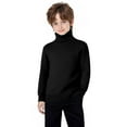 thumbnail image 3 of LIaqionyy Kids Boys Girls Sweater Long Sleeve Cotton Knit Mock Neck Pullover Top Sweaters Shirts for Child Toddler, 3 of 7