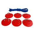 thumbnail image 2 of Almohadilla D de material acero inoxidable resistente de 6 unidades, de PVC en cable de choque para bote inflable de PVC, bote, bote, rojo DYNWAVEMX Parche de anillo en D para kayak, 2 of 8