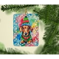 thumbnail image 2 of Carolines Treasures DAC3434CO2 3.4 x 2.6 in. Dachshund Christmas Porcelain Ornament, 2 of 3