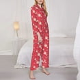 thumbnail image 3 of Fotbe Hello Summer Flamingo Conjunto de Pijama de Manga Larga para Mujer con Estampado, Ropa de Dormir de 2 Piezas, Conjunto de Casa Suave y Cómodo con Bolsillos-Medium, 3 of 7