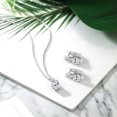 thumbnail image 4 of Gem Stone King 925 Sterling Silver Pendant and Earrings Jewelry Set 9x7mm Set with White Zirconia, 4 of 4