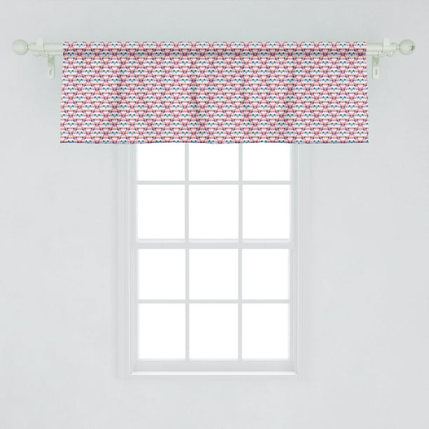 Ambesonne Geometric Window Valance Diamond Shaped Little Squares Avant Garde Color Bo Checkered Modern Curtain For Kitchen Bedroom Decor With Rod Pocket 54 X 18 Multicolor Ambesonne Geometric Window Valance