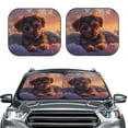 thumbnail image 2 of Yiaed Puppy Lying On A Cloud Print Car Front Windshield Sun Shade,Foldable Anti-UV Car Sunshade for Front Window for Most Vehicles-Small, 2 of 5