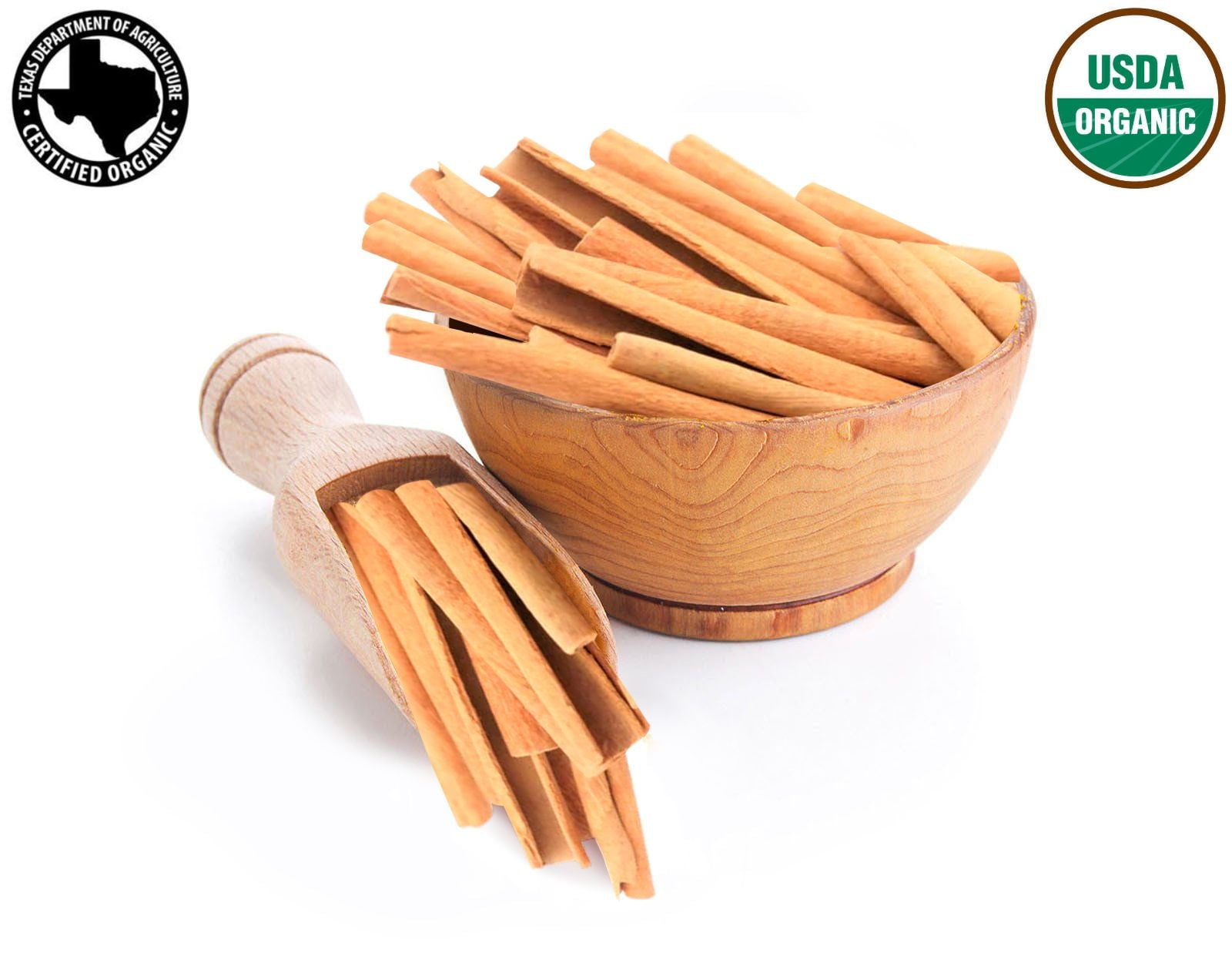 SPICY ORGANIC Cinnamon Sticks - 100% USDA Certified Organic - With Strong Aroma, Ideal For Cooking & Baking