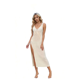 thumbnail image 2 of Xuyuer Women's Hollow Out Deep V Neck Sleeveless Long Dress Split Thigh Vacation Beach Dresses, 2 of 7