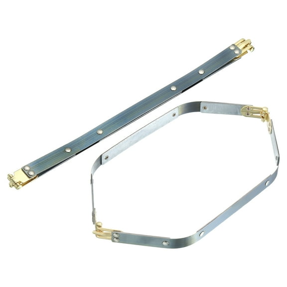 Uxcell Metal Internal Flex Frames, 2 Pack 11.42" x 0.55" Flex Frame Kiss Lock Clasp, Handbag Frame Hardware Accessories Bag Clip