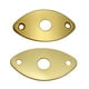thumbnail image 2 of 2 placas metálicas ovaladas curvas con tornillos para piezas de guitarra eléctrica y bajo Dorado, 2 of 8