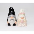 thumbnail image 2 of Ceramic Gnome Bride and Groom Salt and Pepper Shakers, Wedding Decor, Wedding Gift, Fairy Garden Decor, Gnome Collector Gift, 2 of 3