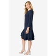 thumbnail image 3 of Roaman's Women's Plus Size Ruffle-Detailed Dress, 3 of 3