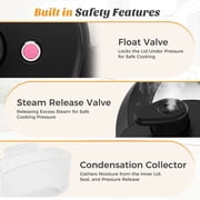CONCETTA 6 QT Stainless Steel Electric Pressure Cooker, 12-in-1 Multi Electric Cookers, For Pressure, Rice, Steamer, Yogurt Maker, Slow Cook, New Sliver