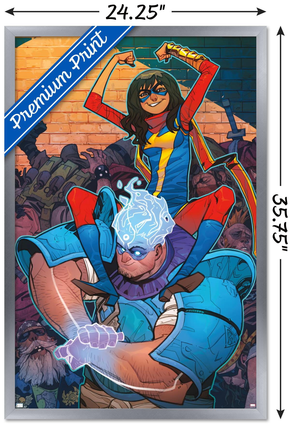 Marvel Comics - Ms. Marvel - Magnificent Ms. Marvel #13 Wall Poster, 22.375" x 34", Framed