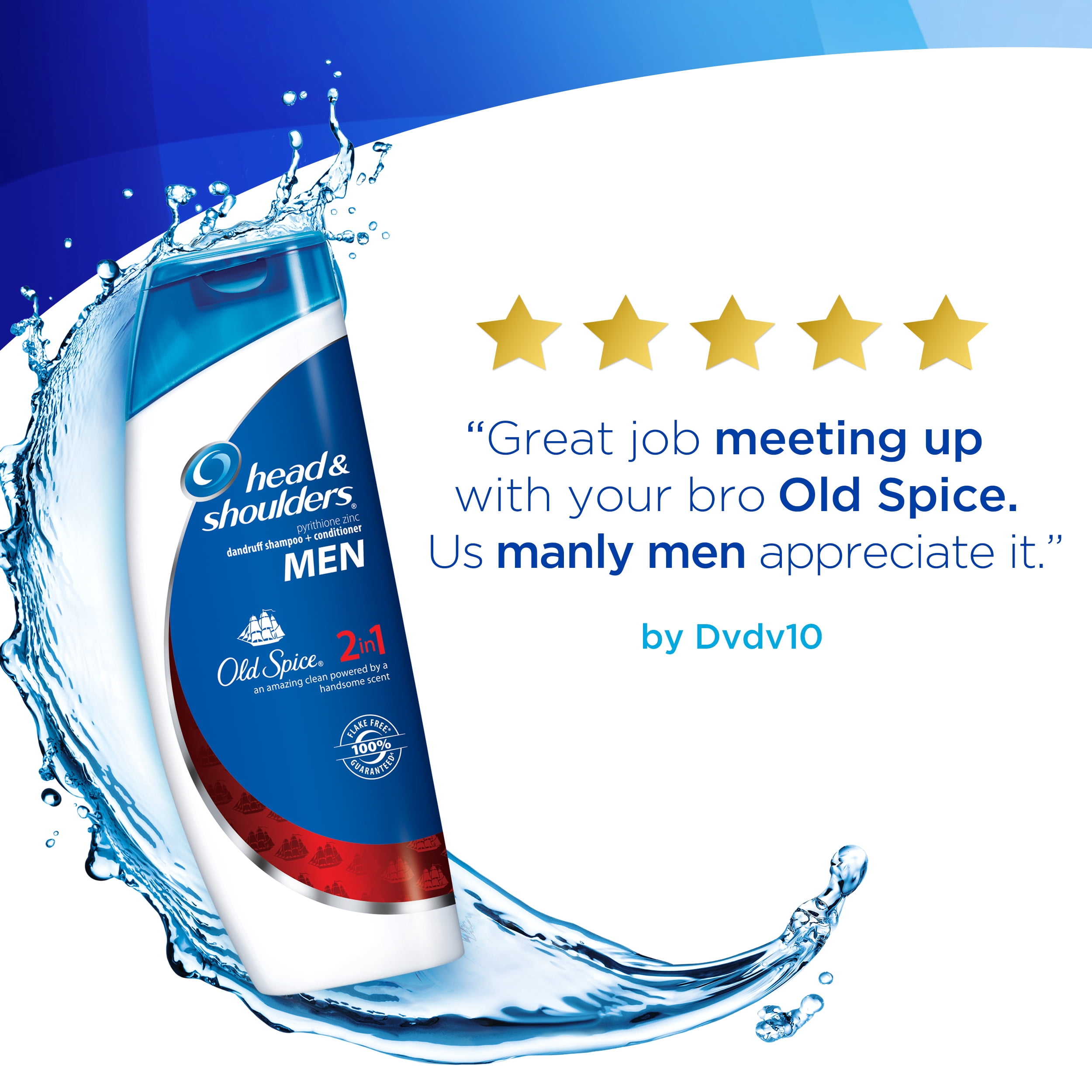 Head and Shoulders Old Spice 2-in-1 Dandruff Shampoo + Conditioner for Men 33.8 Fl Oz