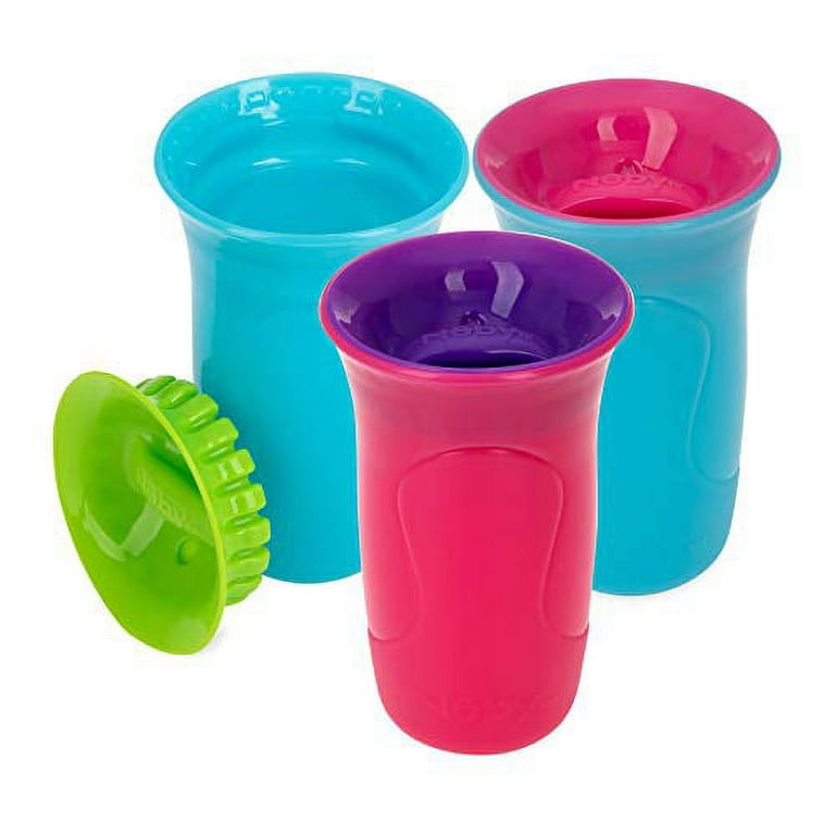Nuby 3piece No-spill Smart Edge 360 Cup With Touch Flo Easy