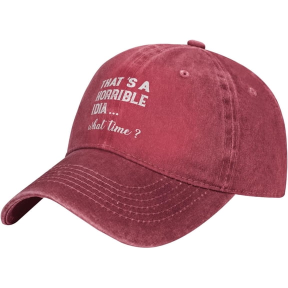 Hat That's A Horrible Idea What Time Cowboy hat Men Vintage Baseball Cap Women Trucker Hat Dad Cap Ponytail Hat Black