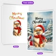 thumbnail image 2 of Merry Christmas Pomeranian Enjoys Woofmas Winter Xmas Holiday 5x7in Folded Greeting Card Pom Dog Lover Gifts Single Note Card with Envelope - 02022, 2 of 5