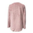 thumbnail image 5 of Fanxing Womens 2025 Fashion Fuzzy Warm Casual Loose Hooded Sweatshirt Hoodies with Pockets Outerwear Pink,XXL, 5 of 5