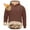 Brown A, variant on Mens Winter Plus Size Tops,Pullover Sweater Stand Collar Elastic Solid Color Half Sweater For Men Stand-up Collar Sweater