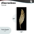 thumbnail image 4 of Stupell Industries Eclectic Glam Feather Black & Gold Canvas Art, 10 x 24, by Kim Allen, 4 of 8