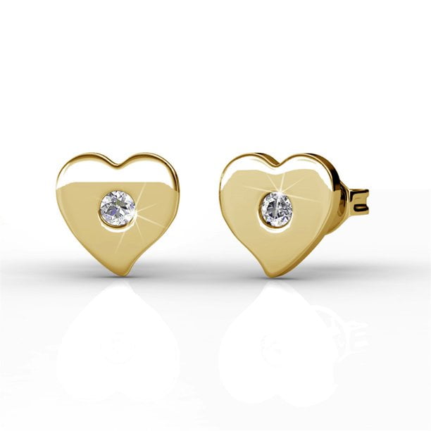 Chained to My Heart Earring Petite (Single) in 14K Yellow Gold, Small | Catbird