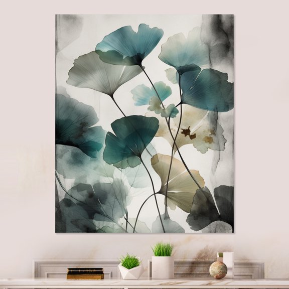 Designart "Mystique of Fern in Green" Floral Ferns Metal Wall Art