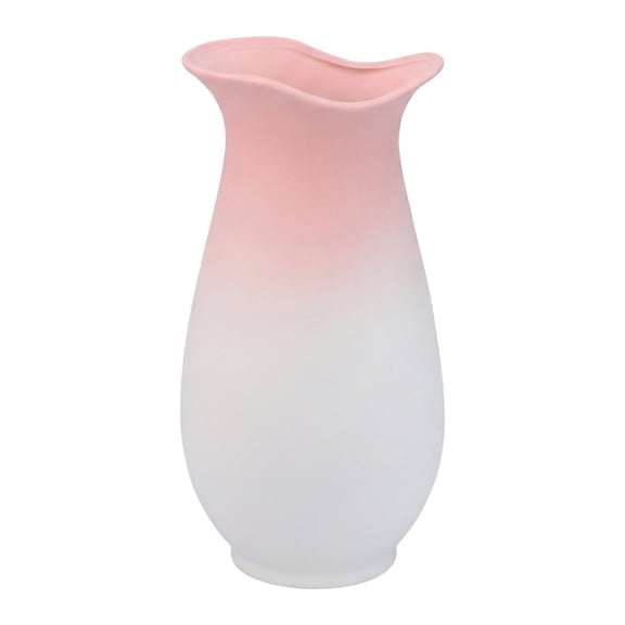 REGALWOVEN Modern Tall Ceramic Vase for Home Decor, Slim Matte Decorative Flower Vases for Centerpieces, Minimalist Bud Vase Pink 4.3"L x 4.3"W x 9.6"H