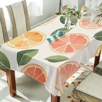 Yayeee Tablecloths 60" x 108" Rectangle Wrinkle Resistant Party Table Cover, Watercolor Orange