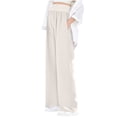 thumbnail image 2 of Purcolt Women's Maternity Wide Leg Yoga Pants Stretchy High Waist Loose Fit Over The Belly Pants Summer Casual Soft Work Office Pregnancy Pants, 2 of 7