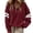 Wine_#08, variant on Sewkxo Women Half Zip Striped Pullover Lapel Zipper Up Long Sleeve Sweatshirts Solid Trendy Loose Fit Casual Quarter Zip Tops,Navy S