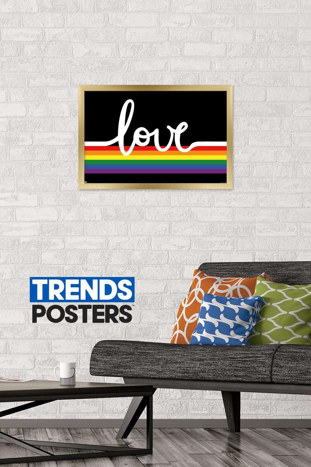 Love Wall Poster, 14.725" x 22.375", Framed