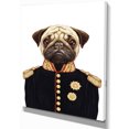 thumbnail image 2 of Chien Carlin Drôle en Uniforme Militaire - Impression sur Toile, 2 of 3
