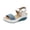 Blue, variant on Mostsola Platform Sandals Women Arch Support Wedge Sandals Adjustable Open Toe Walking Shoes