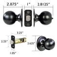 thumbnail image 3 of Ball Privacy Door Knob, Bed and Bath, Oil Rubbed Bronze Finish, Left or Right Hand, 3 of 14