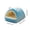 Blue, variant on GFHFHITJ Semi-enclosed Pet House Indoor Foldable Soft Kennel Bed Warm Cats House Puppy Cave With Cushion For Small Medium Large Dogs Cats