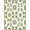 Olive Green, Pattern 2, variant on Design&I 9'x12' Washable Area Rug Sleek Flatweave Pet Friendly Sage Interlocking Cream Grid Balanced Contemporary Bathroom Waffle for Master Suite, Under Bed