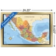 thumbnail image 2 of Map - Mexico Wall Poster, 22.375" x 34" Framed, 2 of 4