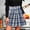 Navy, variant on Tennis Skirts for Women Summer Skirt Women's Casual Plaid High Waist Pleated A Line Skirt Dark Gray L